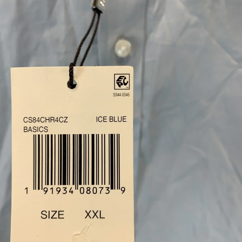 Michael Kors Men's Button Up Shirt XXL Ice Blue Trim Stretch Office‎ Career Suit